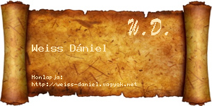 Weiss Dániel névjegykártya